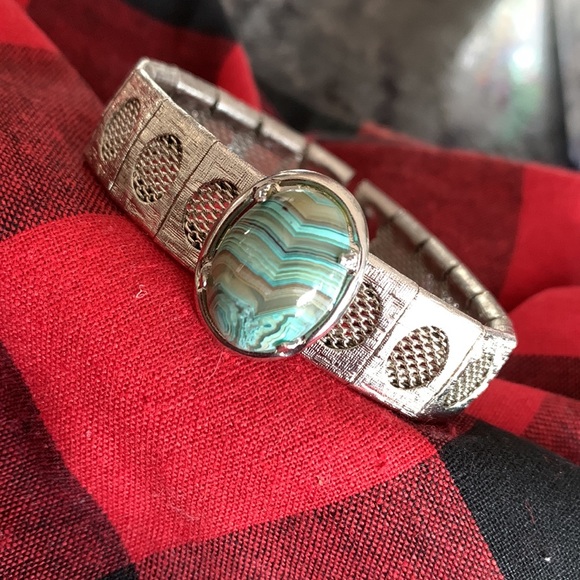 Silver bracelet with turquoise stone from Egypt - Picture 10 of 15
